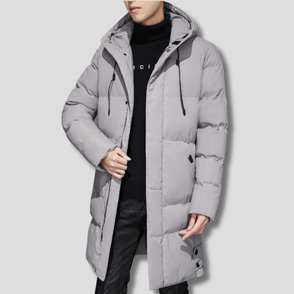 Men's Insulated Hooded Parka for Cold Weather