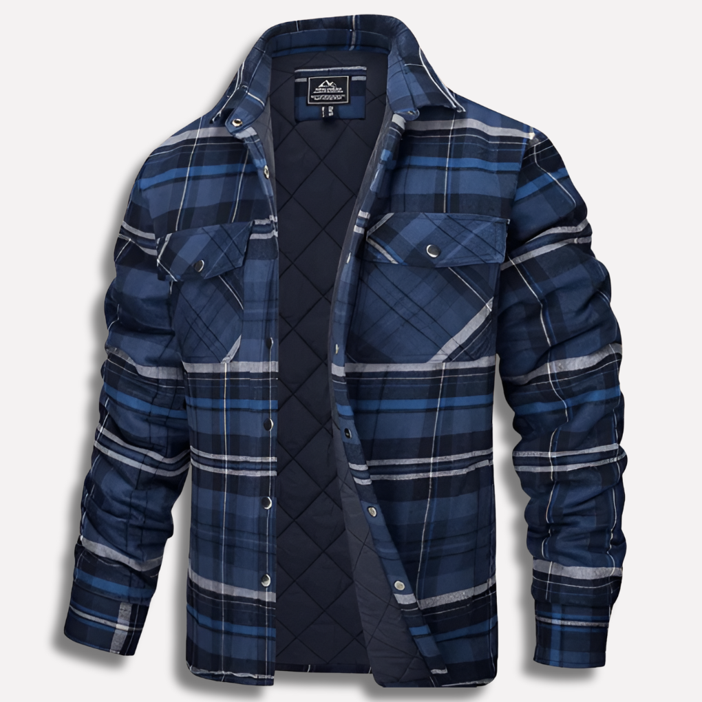 Davy | Men's Insulated Plaid Flannel Shirt Jacket