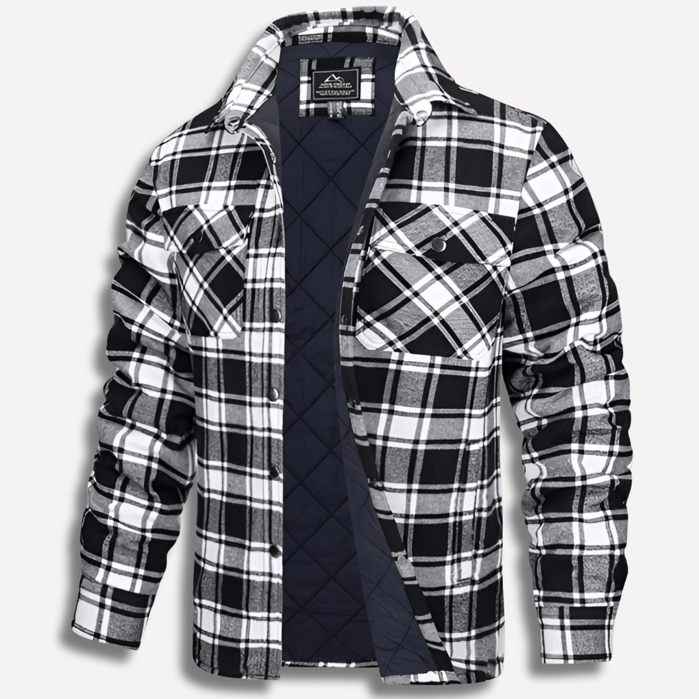 Davy | Men's Insulated Plaid Flannel Shirt Jacket