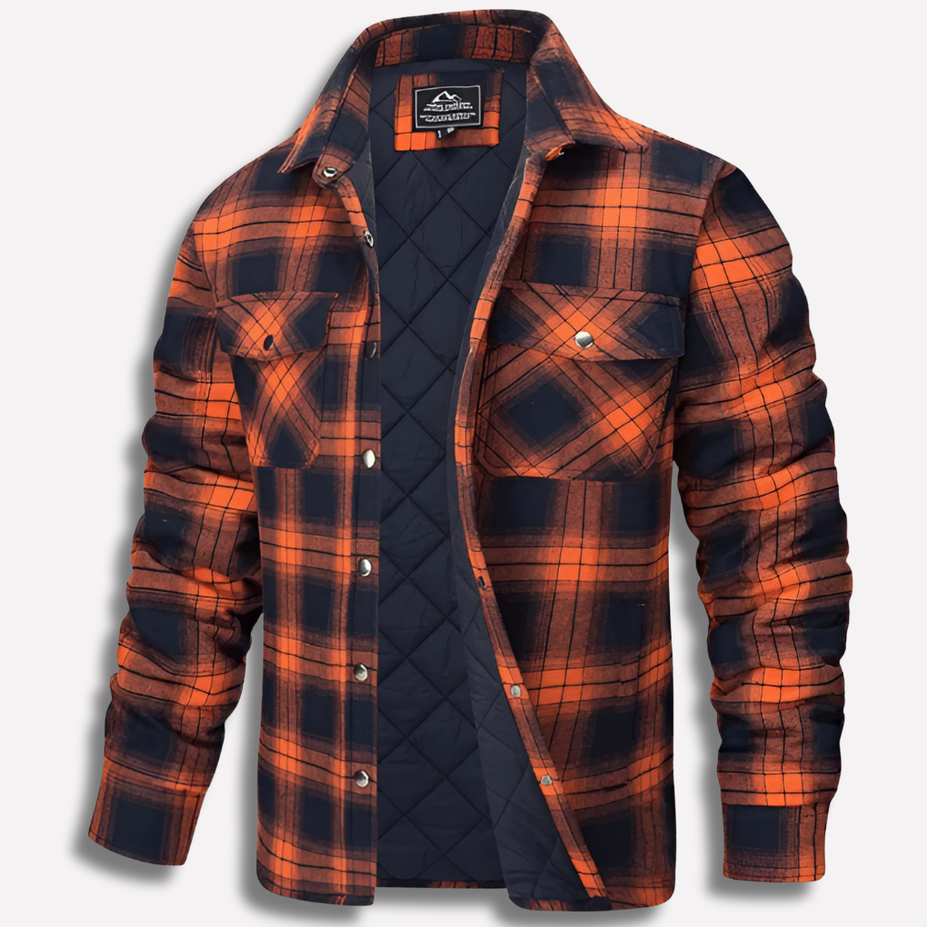 Davy | Men's Insulated Plaid Flannel Shirt Jacket
