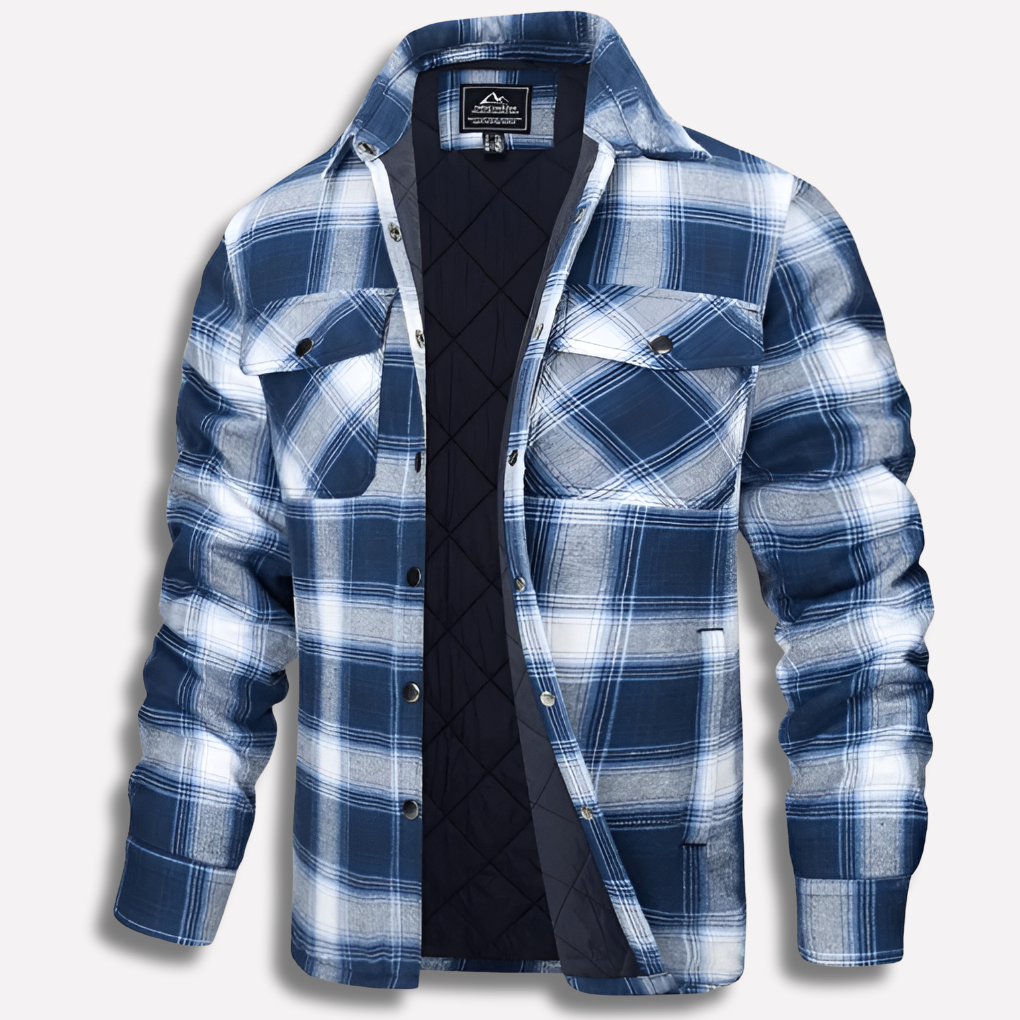 Davy | Men's Insulated Plaid Flannel Shirt Jacket