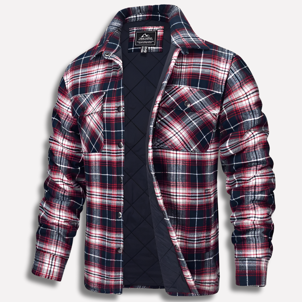 Davy | Men's Insulated Plaid Flannel Shirt Jacket