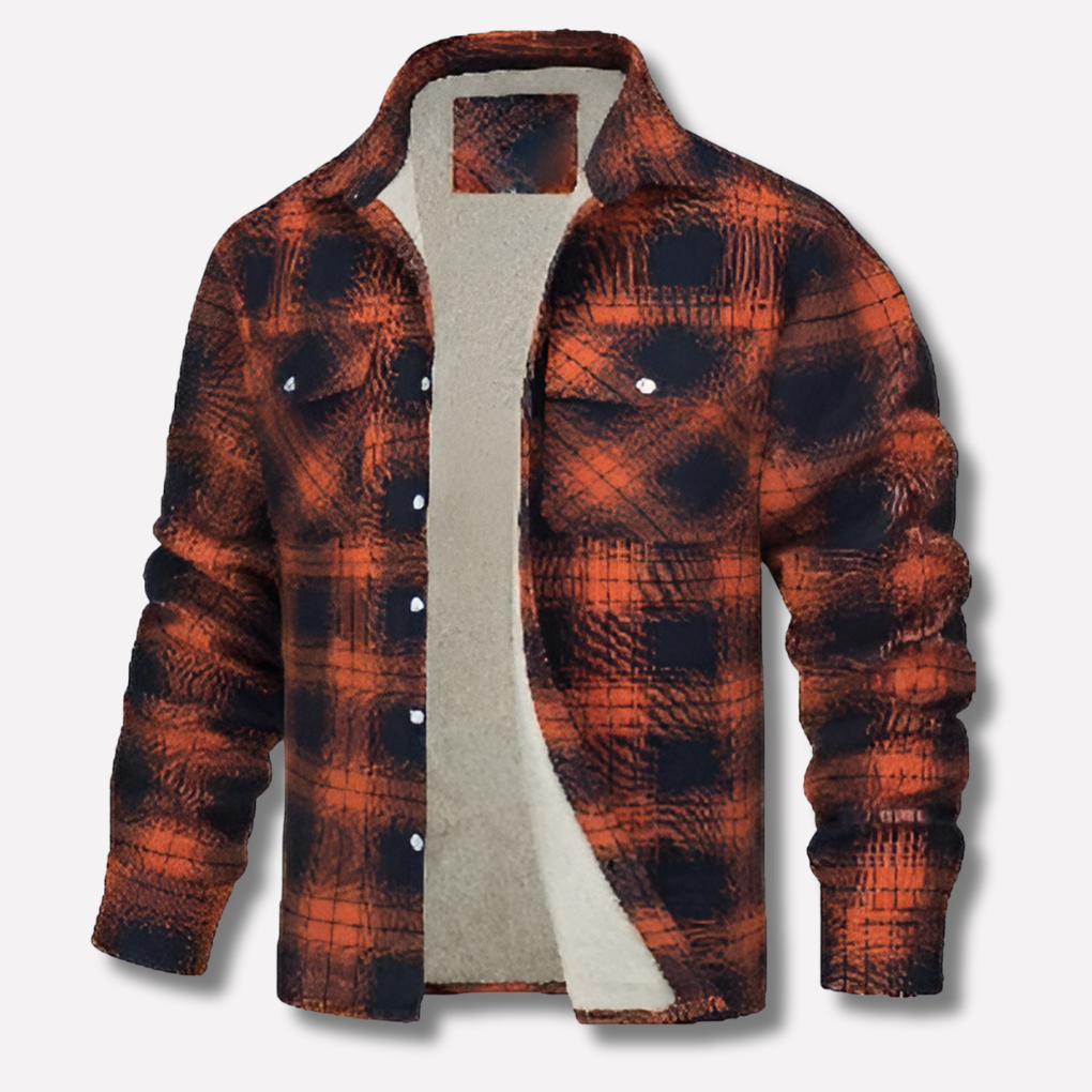 Davy | Men's Insulated Plaid Flannel Shirt Jacket