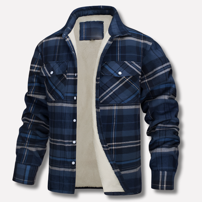 Davy | Men's Insulated Plaid Flannel Shirt Jacket