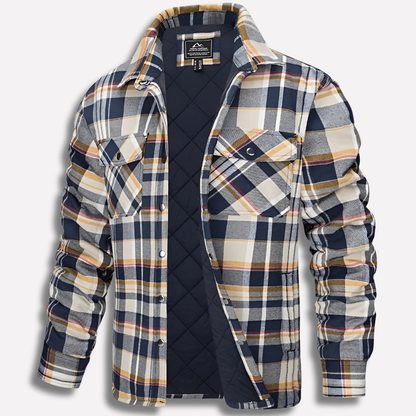Davy | Men's Insulated Plaid Flannel Shirt Jacket
