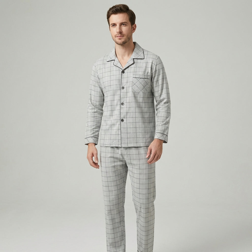 Davy | Classic Plaid Sleepwear Set