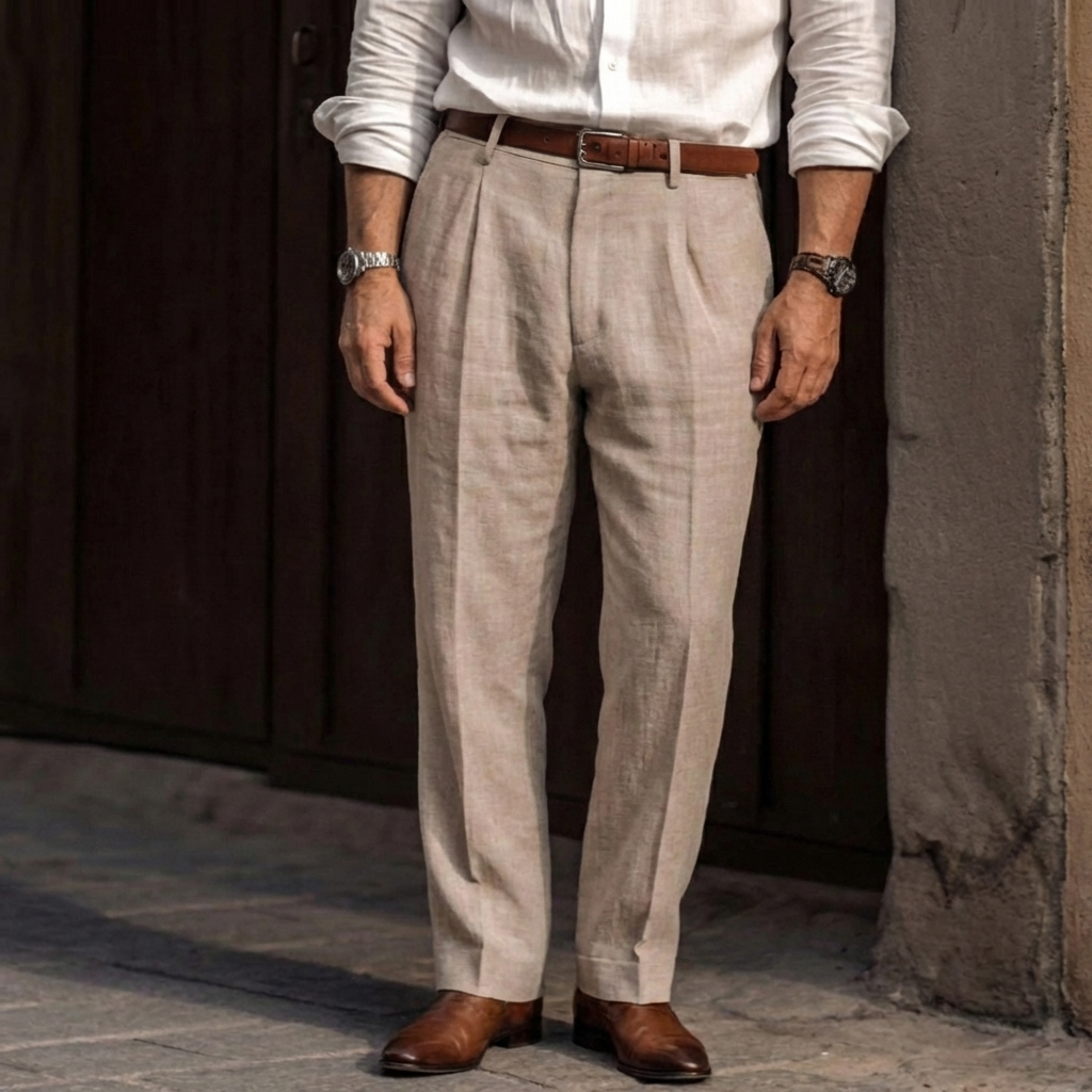 Davy | Pleated High Waist Wide Leg Trousers