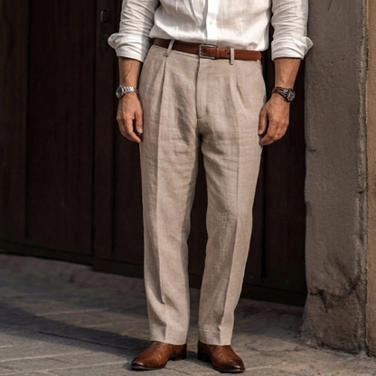 Davy | Pleated High Waist Wide Leg Trousers