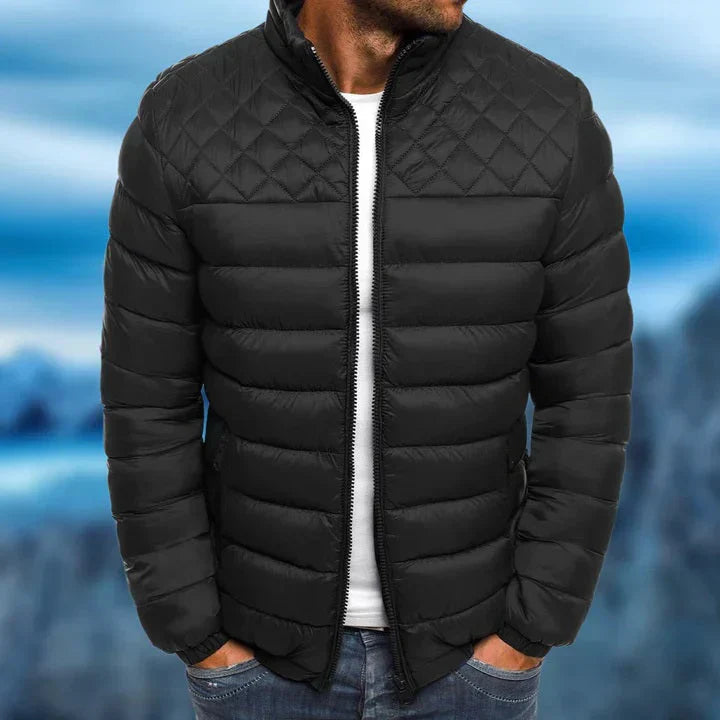 Davy | Men's Puffer Jacket with Diamond Quilted Design