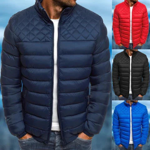 Davy | Men's Puffer Jacket with Diamond Quilted Design