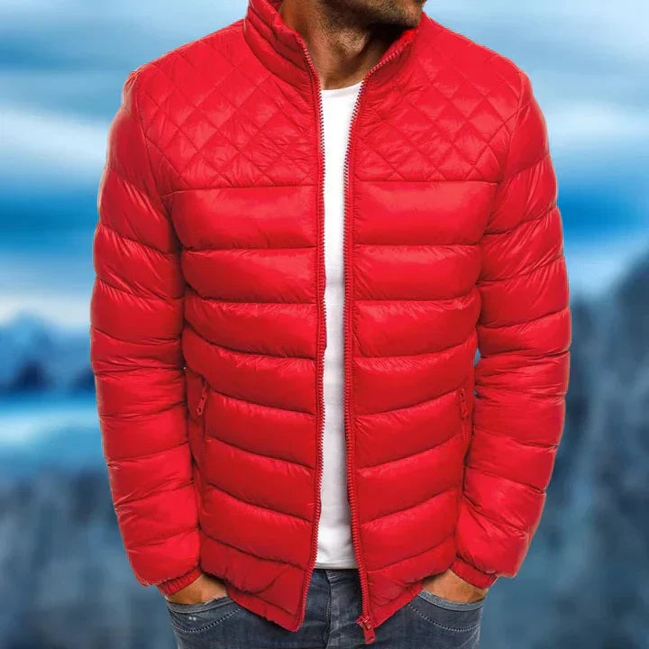 Davy | Men's Puffer Jacket with Diamond Quilted Design