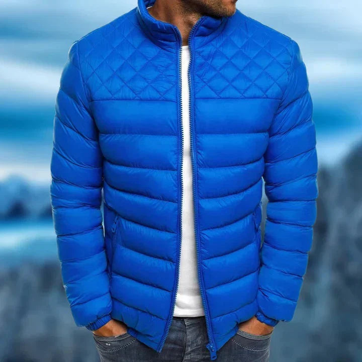 Davy | Men's Puffer Jacket with Diamond Quilted Design