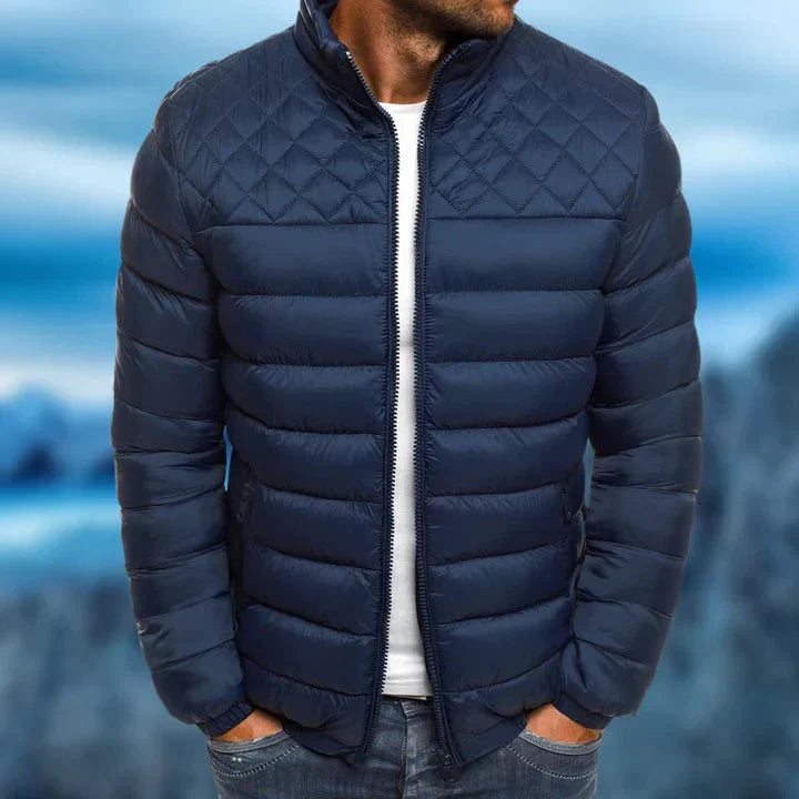 Davy | Men's Puffer Jacket with Diamond Quilted Design