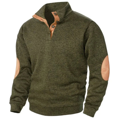 Davy | Men's Sweater with Suede Elbow Patches