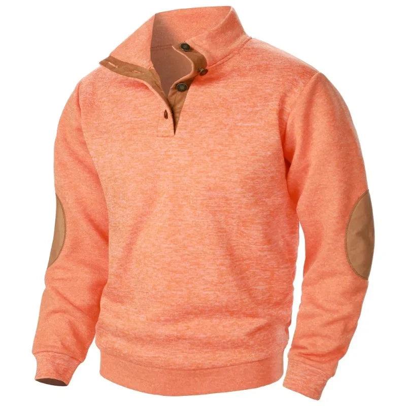Davy | Men's Sweater with Suede Elbow Patches
