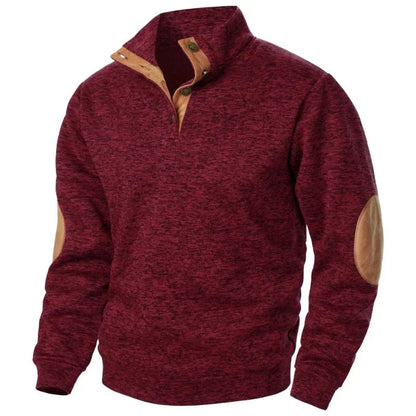 Davy | Men's Sweater with Suede Elbow Patches