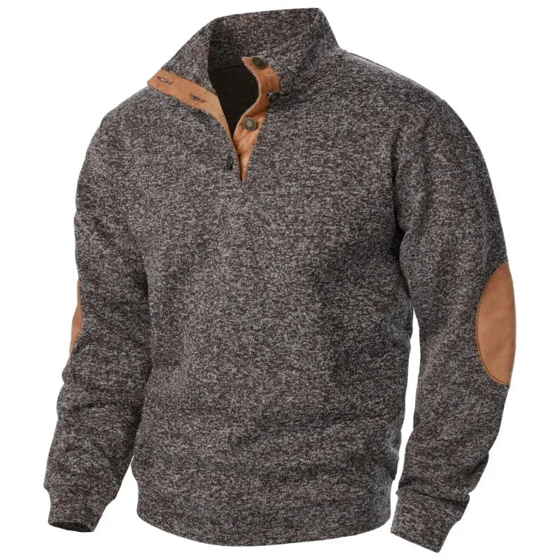 Davy | Men's Sweater with Suede Elbow Patches
