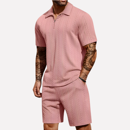 Davy | Men's Casual Polo Shirt & Shorts Twinset