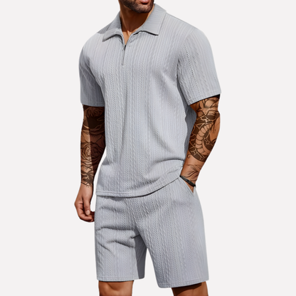 Davy | Men's Casual Polo Shirt & Shorts Twinset