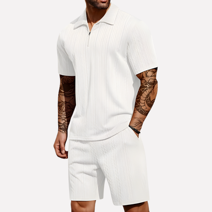 Davy | Men's Casual Polo Shirt & Shorts Twinset