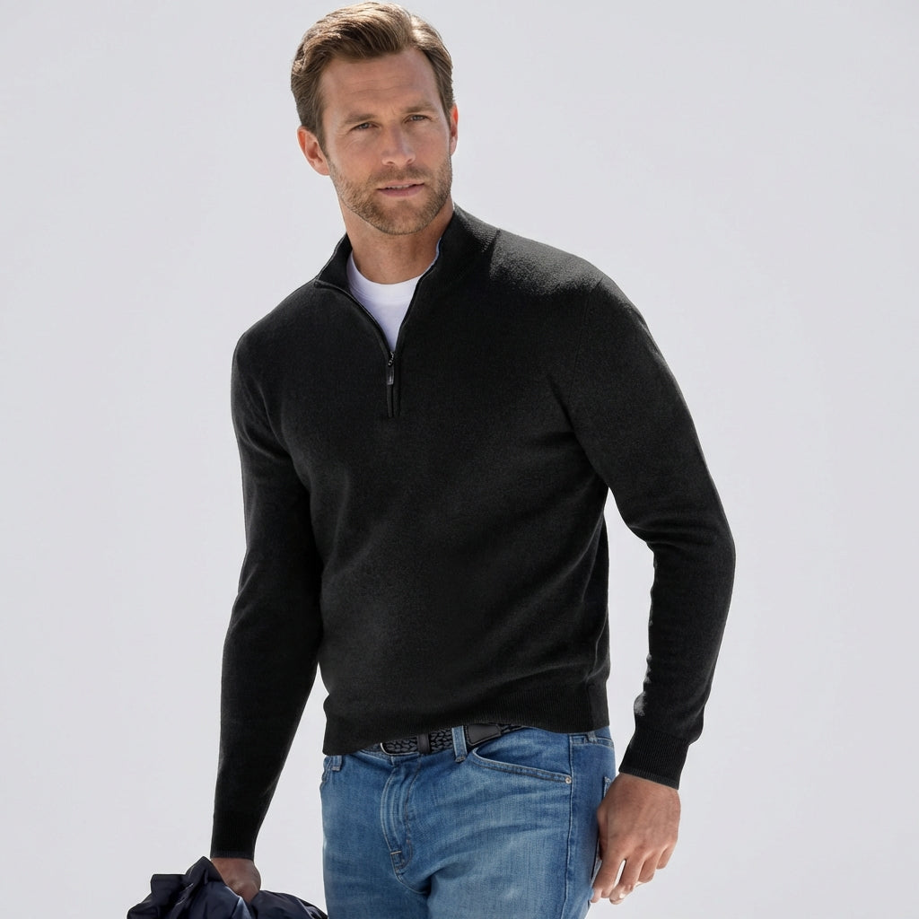 Davy | Men's Cozy Quarter Zip Pullover Sweater