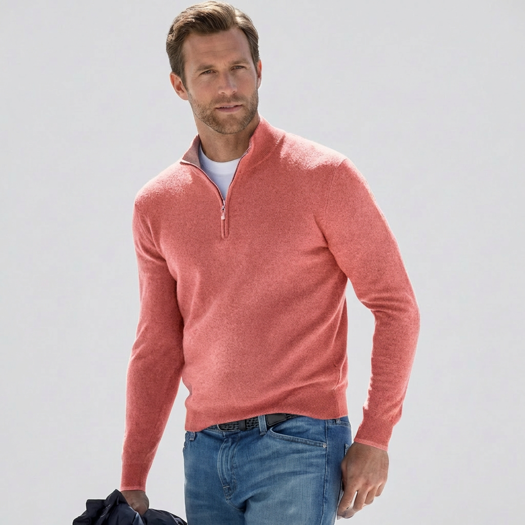 Davy | Men's Cozy Quarter Zip Pullover Sweater