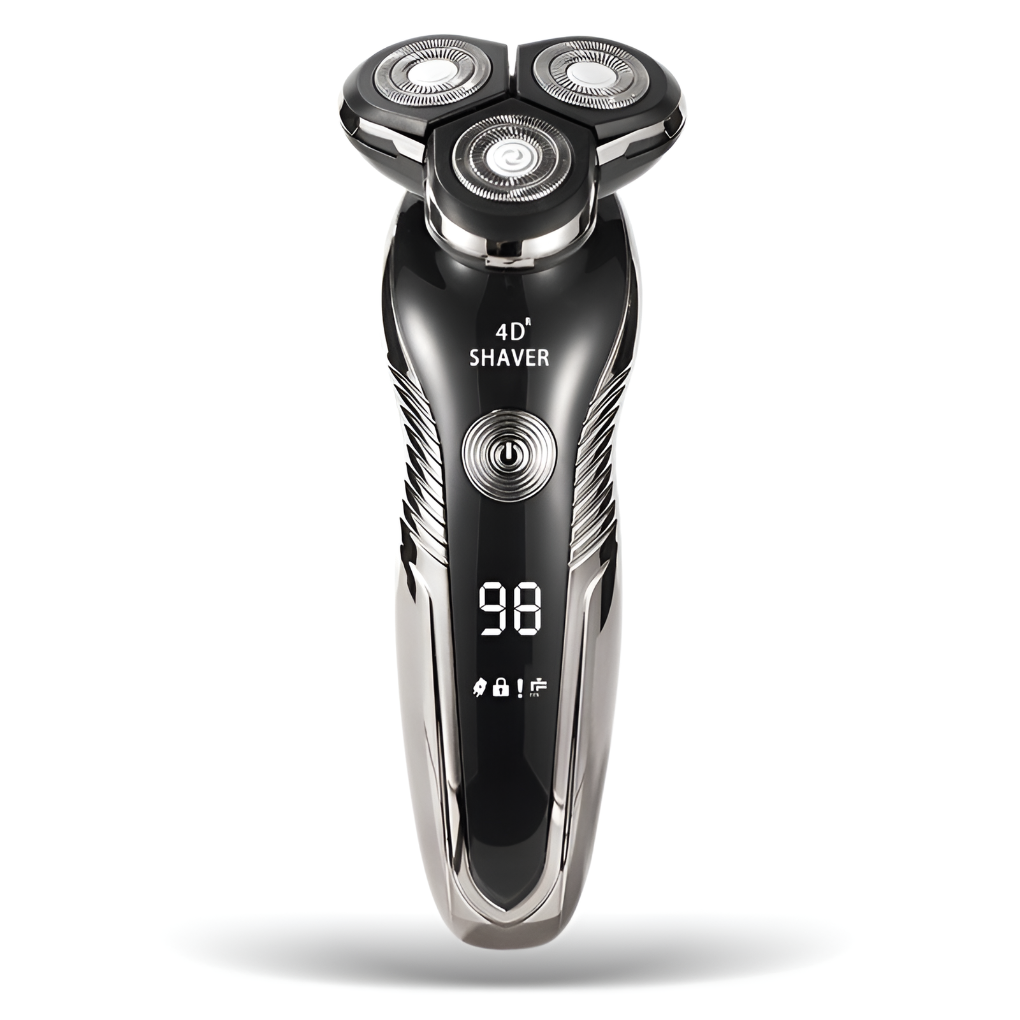 Davy | Men's Rechargeable Electric Shaver, 4D Rotary Head, Wet/Dry