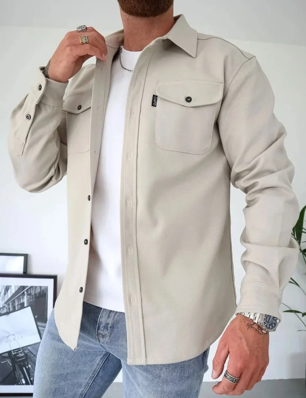 Davy | Men's Casual Shirt Jacket for Layering