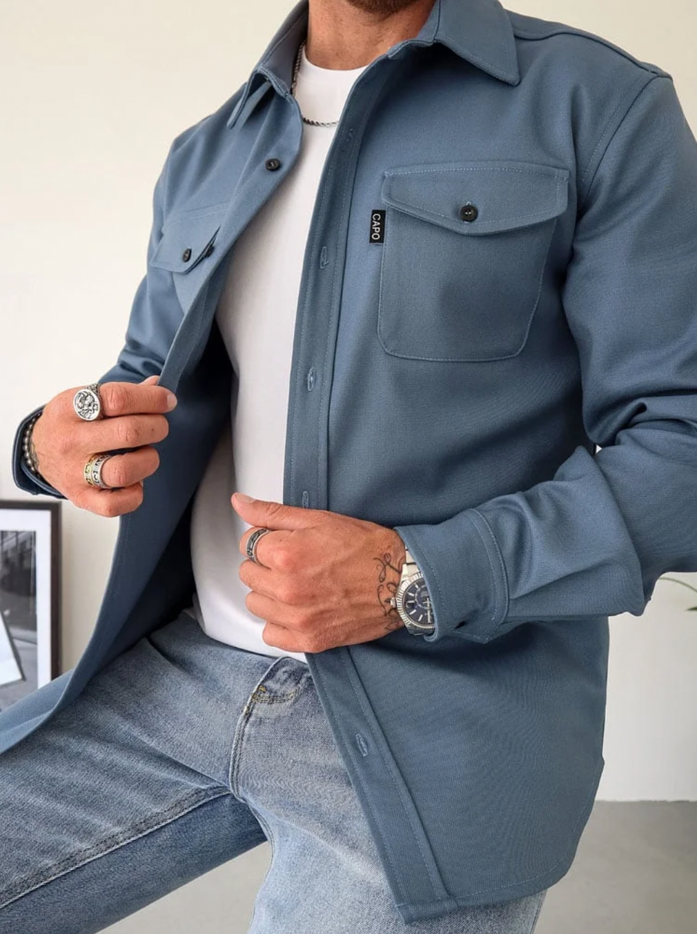 Davy | Men's Casual Shirt Jacket for Layering