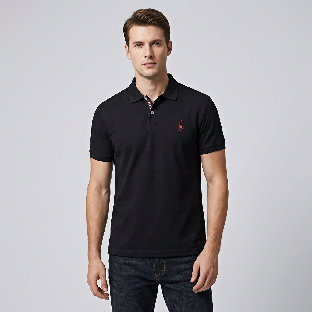 Davy | Men's Embroidered Short Sleeve Polo Shirt