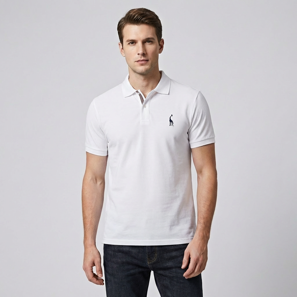 Davy | Men's Embroidered Short Sleeve Polo Shirt