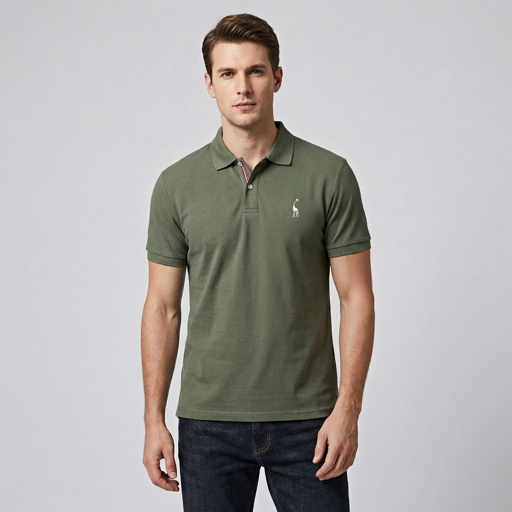 Davy | Men's Embroidered Short Sleeve Polo Shirt