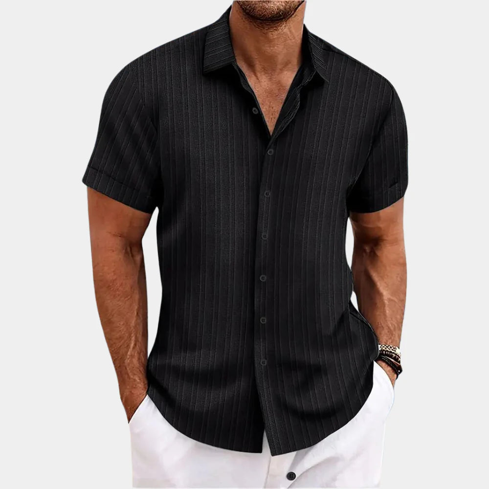 Textured Short Sleeve Shirt for Men