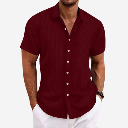 Textured Short Sleeve Shirt for Men