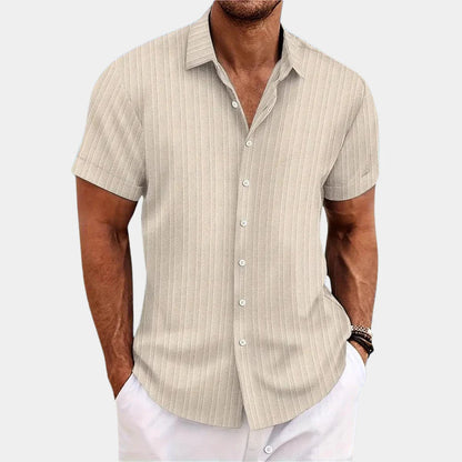 Textured Short Sleeve Shirt for Men