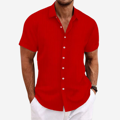 Textured Short Sleeve Shirt for Men