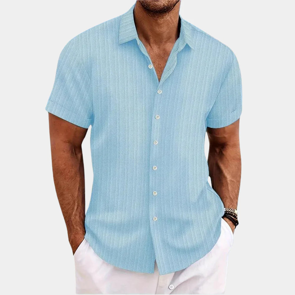 Textured Short Sleeve Shirt for Men