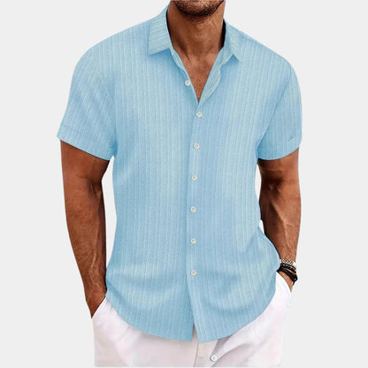 Textured Short Sleeve Shirt for Men