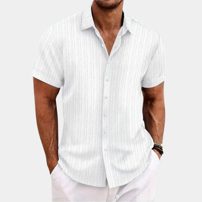 Textured Short Sleeve Shirt for Men