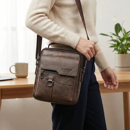 Davy | Men's Shoulder Bag with Flap Pocket