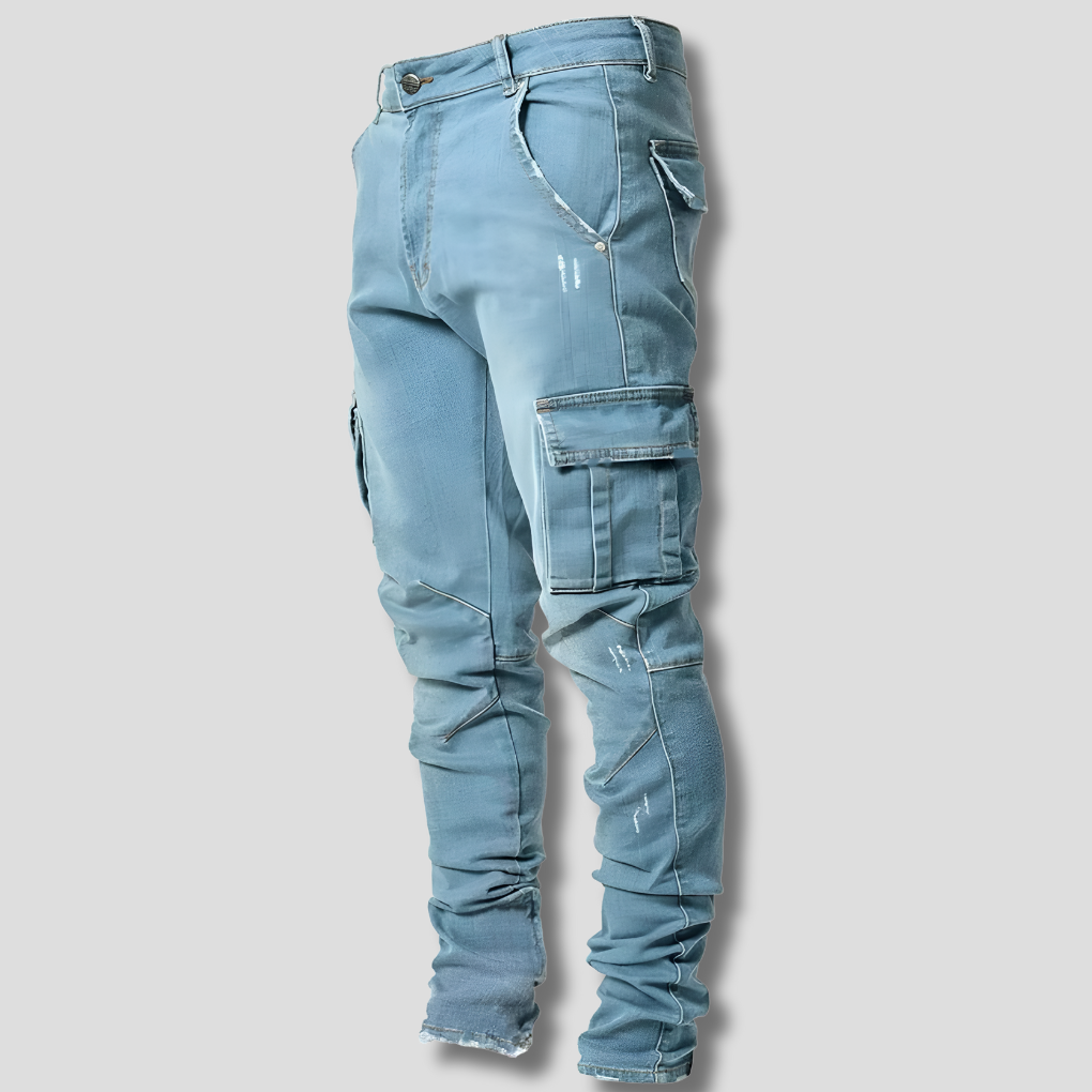 Davy | Men's Comfortable Stretch Cargo Jeans