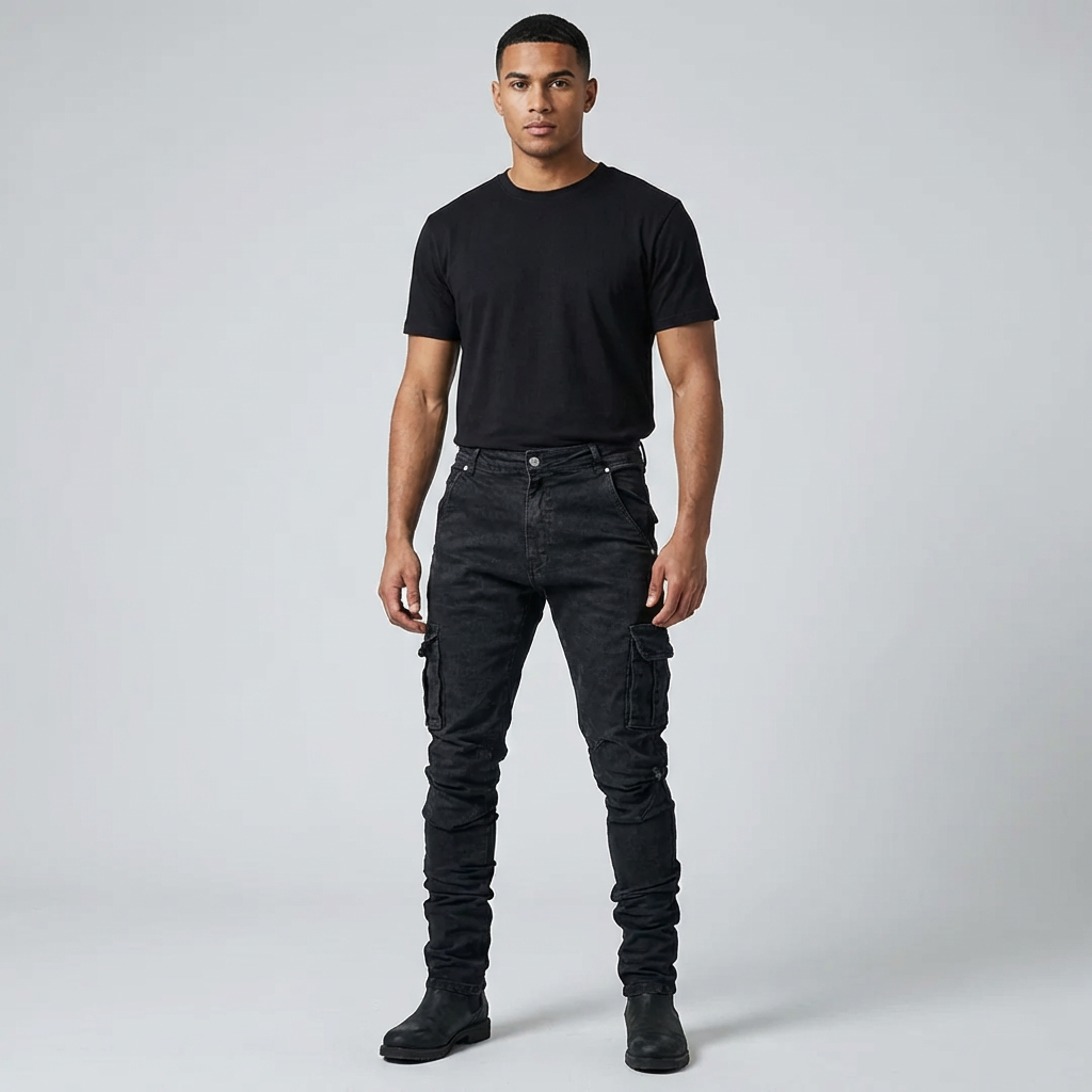 Davy | Men's Comfortable Stretch Cargo Jeans