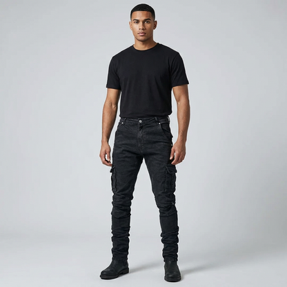 Davy | Men's Comfortable Stretch Cargo Jeans