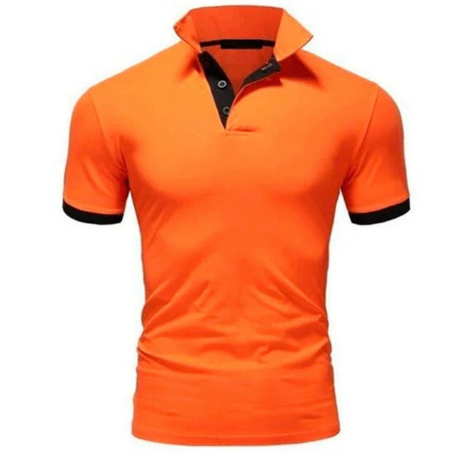Davy | Men's Slim Fit Contrast Trim Polo Shirt