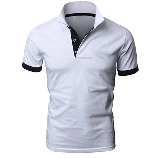 Davy | Men's Slim Fit Contrast Trim Polo Shirt