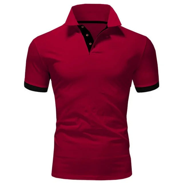 Davy | Men's Slim Fit Contrast Trim Polo Shirt