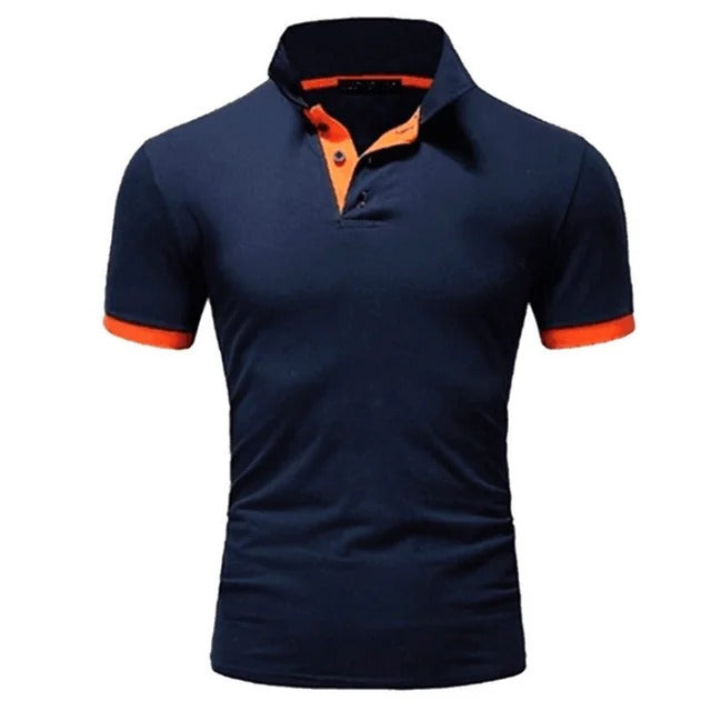 Davy | Men's Slim Fit Contrast Trim Polo Shirt