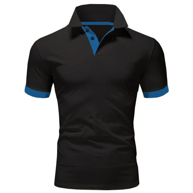Davy | Men's Slim Fit Contrast Trim Polo Shirt