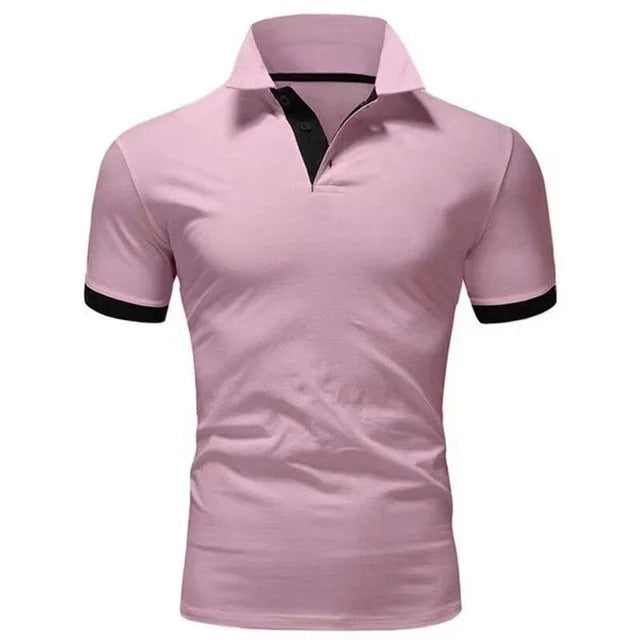 Davy | Men's Slim Fit Contrast Trim Polo Shirt