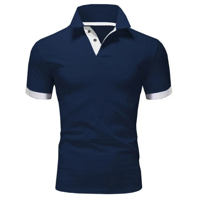 Davy | Men's Slim Fit Contrast Trim Polo Shirt